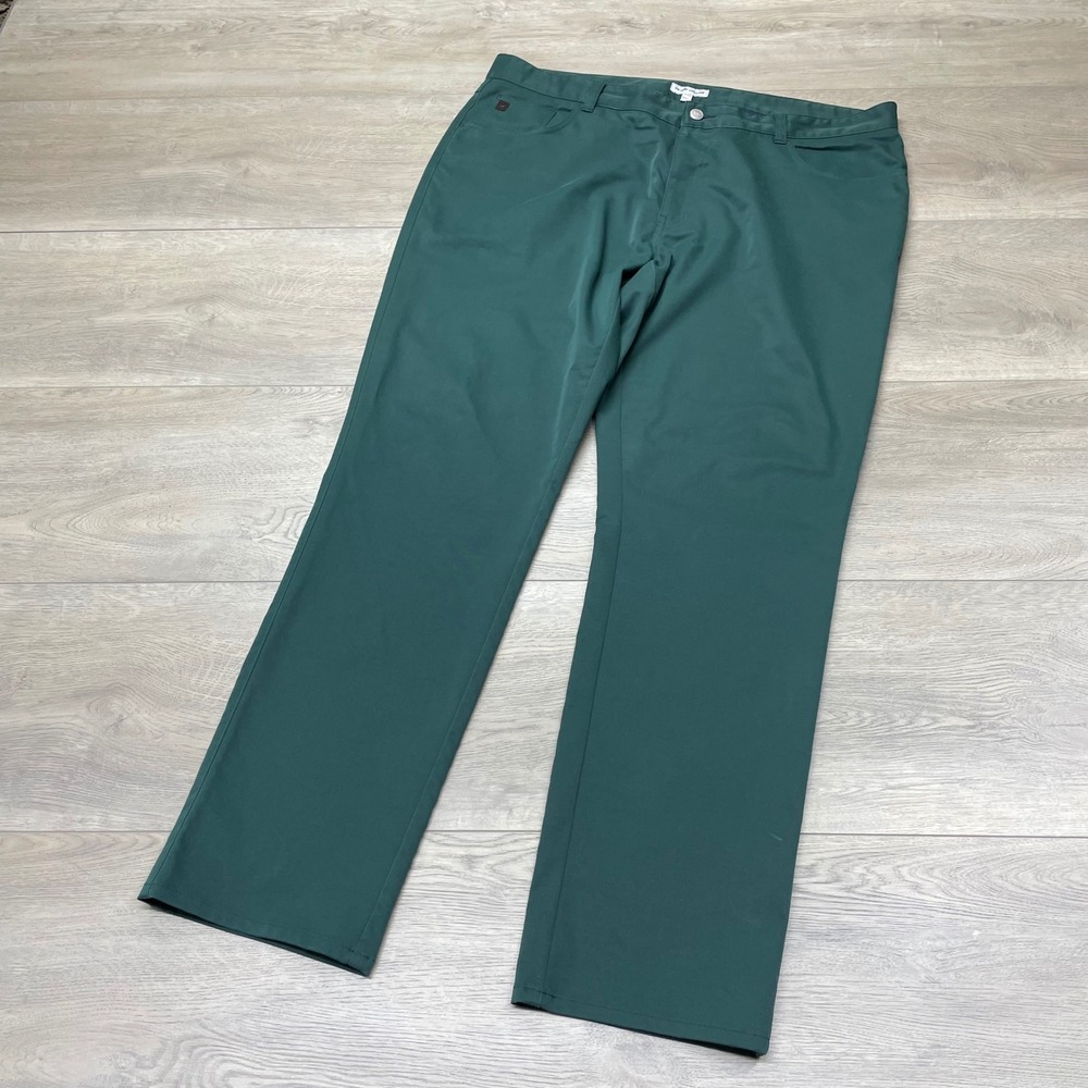Peter Millar EB66 Pants Mens 40/32 Green Performance Twill MF23EB66FB